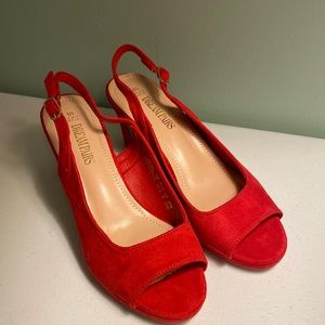 Dream Pairs Women’s Chunky Heel Peep Toe Slingback Pumps